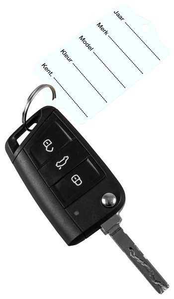 Eichner Schlüsselanhänger Profi 1 "holländisch" weiß, mit Schlüsselring und 2 Permanent-Marker, VE: 1 Pack à 200 Stück, 9219-01387-070