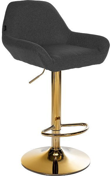 CLP Barhocker Braga Gold Stoff, schwarz, 325372, 4255716342289