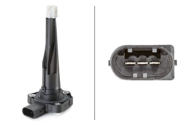HELLA Sensor, Motorölstand - 3-polig - mit Dichtung, 6PR 013 680-171
