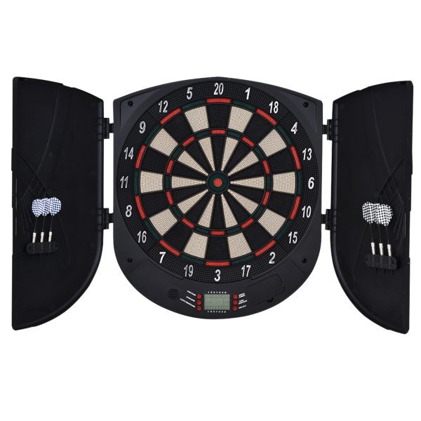 HOMCOM elektronische Dartscheibe Dartboard Dart-set mit 6 Darts Soundeffekte, A70-045