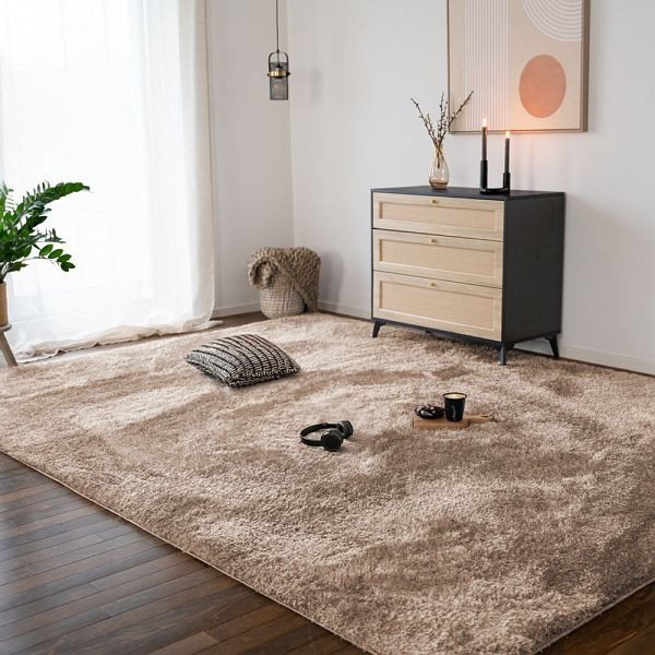 HOME DELUXE Hochflor Teppich SOFI, 230 x 160 cm Braun, 56247