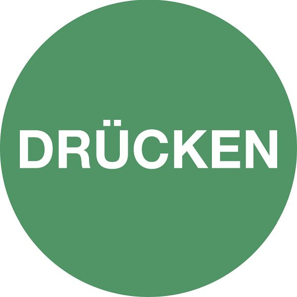 Moedel Piktogramm Drücken, Folie, Ø 100 mm, 52337, 4060081004027