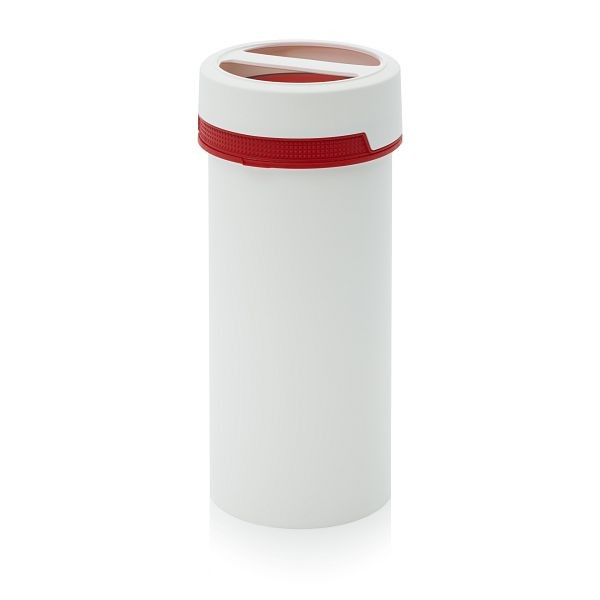 Auer Schraubdosen mit Komfortgriff, 2,5 Liter, Dose weiß, Deckel rot, mit Innendeckel, SC IG 2.5-119 F3