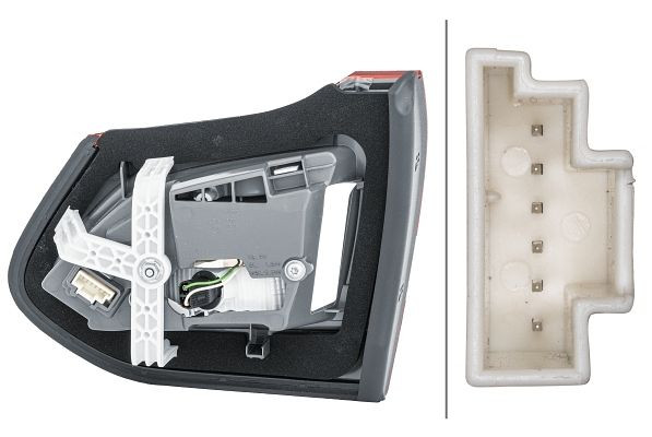 HELLA Heckleuchte, Hybrid, innerer Teil, für u.a. MERCEDES-BENZ C-CLASS T-Model (S205), ECE/CCC, für Linksverkehr, links, 2TZ 354 875-051