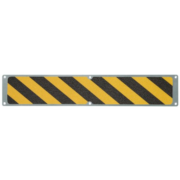 Mehlhose Antirutschplatte Aluminium mit m2 Antirutschbelag, Easy Clean schwarz/gelb 114x635mm, APM3WF1