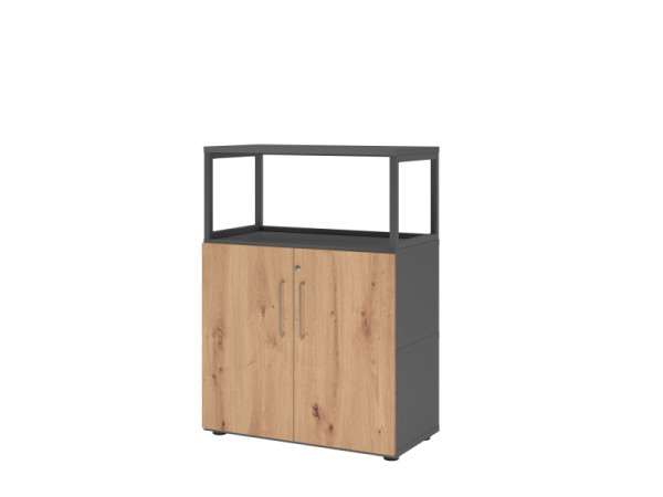 Hammerbacher Regal/Türen, 3OH, graphit/asteiche, VFW38T2RG/G/R/BS