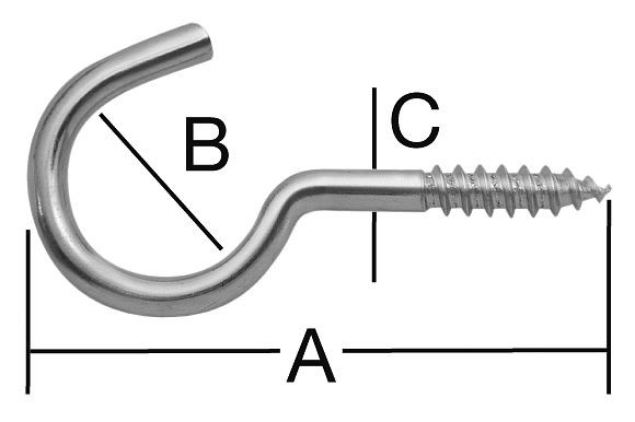 Vormann Wäscheleinenhaken 65 x 22 mm, weiß, VE: 10 Stück, 007900285AV