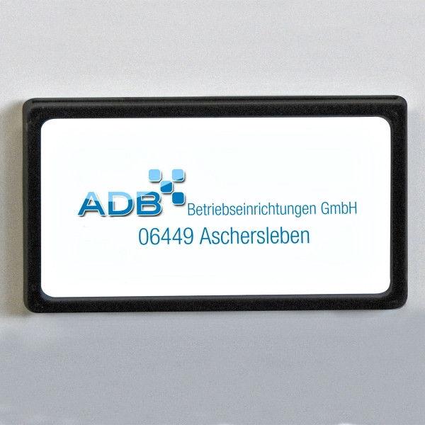 ADB Etikettenhalter für Wertfach-Schließfach, L70xB40mm sw, 41221