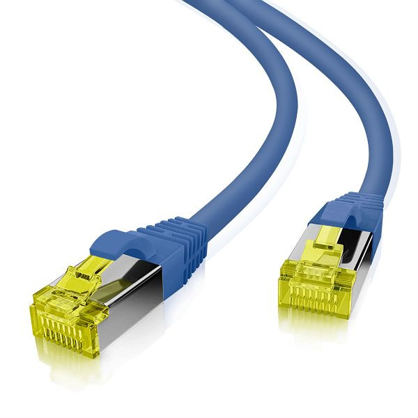 Helos Patchkabel S/FTP Cat 6a blau 1,5m, 118078