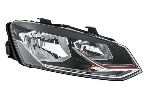 HELLA FF/Halogen-Hauptscheinwerfer - für u.a. VW Polo (6R1, 6C1) - GTI - ECE - für Rechtsverkehr - rechts, 1EB 012 034-061