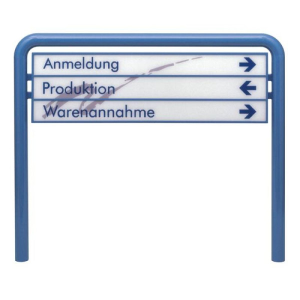 Stein HGS Bügelständer Ø 78 mm für -Unitex B & W-, zum Einbetonieren, bis Höhe 2000 mm, Beleuchtung einseitig, bis Schildbreite 2000mm, 21493-04