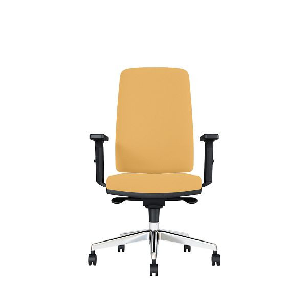 Bisley Bürodrehstuhl Stone, Tiefenverstellbarer Sitz, Mit 3D Armlehnen, Aluminiumfußkreuz, MR6053 honey, STONETADMR6053