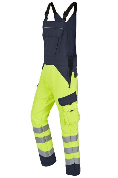 ROFA Latzhose Damen 4552782, Größe D48, Farbe 354-leuchtgelb-marine, 4552782-354-D48