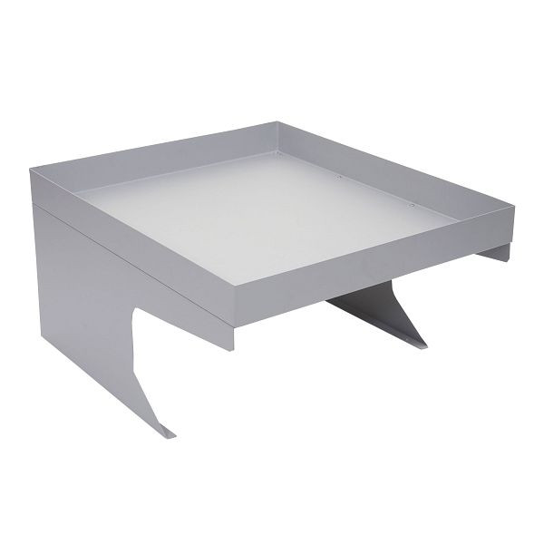 Mendler Mähroboter-Garage mit Pflanzkasten HWC-G60, Dach Unterstand für Rasenmäher, Metall 37x60x70cm, grau, 92195