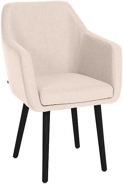 CLP Besucherstuhl Utrecht Stoff schwarz, beige, 313098