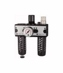 Riegler Wartungseinheit, dreiteilig mit Polycarbonatbehälter und Schutzkorb, 100588