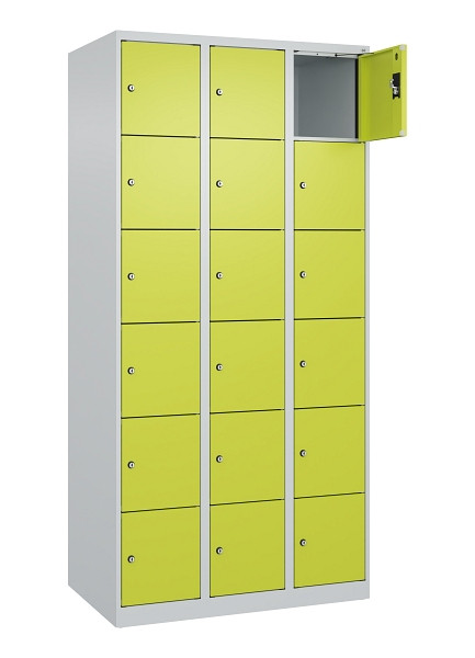 C+P Schließfachschrank Evolo PLUS, 18 Fächer, 1850x900x500mm, 7035/0024, 049000-306 S10015