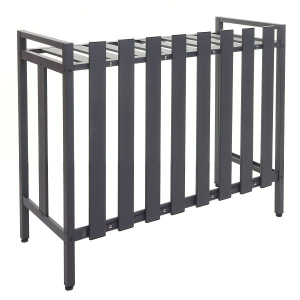 Mendler Verkleidung für Klimaanlage/Wärmepumpe HWC-K58, Abdeckung Schutzgitter Pflanzenregal, Metall 80x90x39cm, grau, 89398