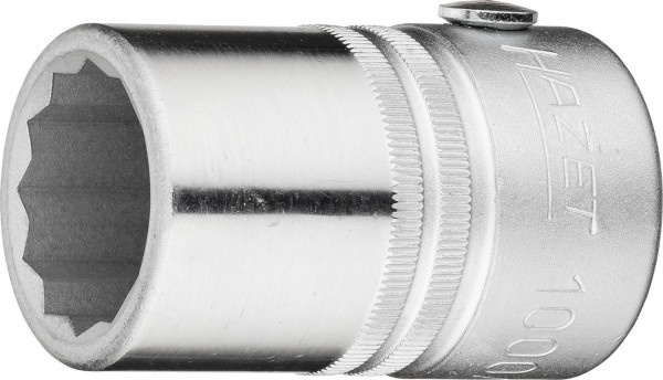 Hazet Steckschlüsseleinsatz, Doppelsechskant, Vierkant hohl 20 mm (3/4 Zoll), Außen-Doppel-Sechskant Profil, 7/8 ", 1000AZ-7/8