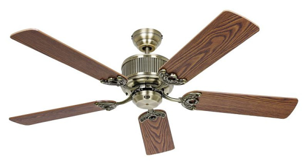 CasaFan Deckenventilator Eco Elements 132 Messing antik-Eiche antik/Buche, 513280