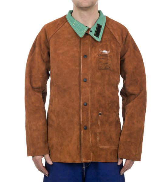 ELMAG Schweißerjacke Größe XXXL, WELDAS 44-7300/P XXXL, STEERSOtuff® Spalt-Rindleder, Länge: 96 cm, Brust-Ø 148 cm, 59184