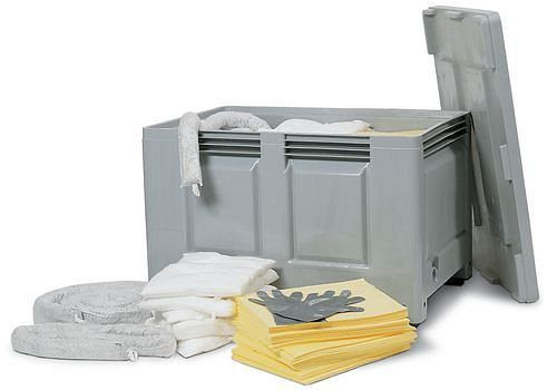 DENSORB Notfall-Set in Transportbox, Ausführung "Spezial", stationär, Aufnahmekapazität 323 Liter, 116754