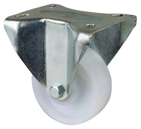 BS Rollen Schwerlastrolle, Bockrolle, Rad-Breite 30 mm, Rad-Ø 80 mm, Tragfähigkeit 150 kg, Lauffläche/Radkörper Kunststoff, Rollenlager, N110.B10.081