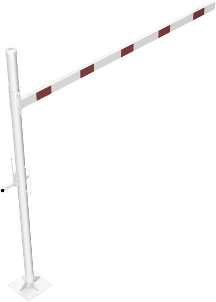 Schake Höhenbegrenzer dreh- und abschließbar 3000 mm zum Aufdübeln, mit Vorhangschloss Standpfosten Ø 89mm, 417_301VBP