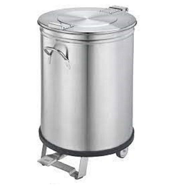 Gastro-Inox Abfallbehälter 95 Liter mit Pedalbedienung, Edelstahl AISI 304, 403.107