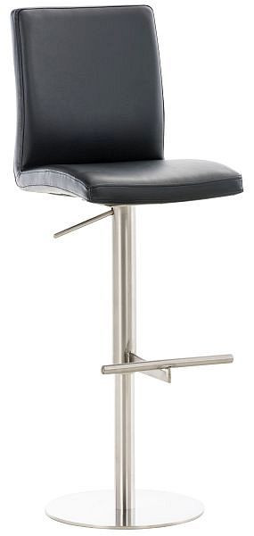 CLP Barhocker Cadiz Kunstleder edelstahl, schwarz, 308579