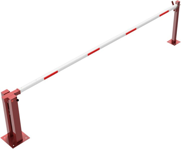Schake Handschranke mit Gasdruckfeder und festem Auflagepfosten, lichte Weite: 4000 mm, mit Dreikantverschluss, 415_40FPB