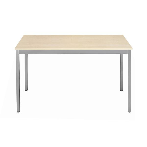 Bisley Mehrzwecktisch, Breite 1600 mm, Tiefe 800 mm, 19mm Tischstärke, 399 chrom x MP ahorn, MT1608MP399