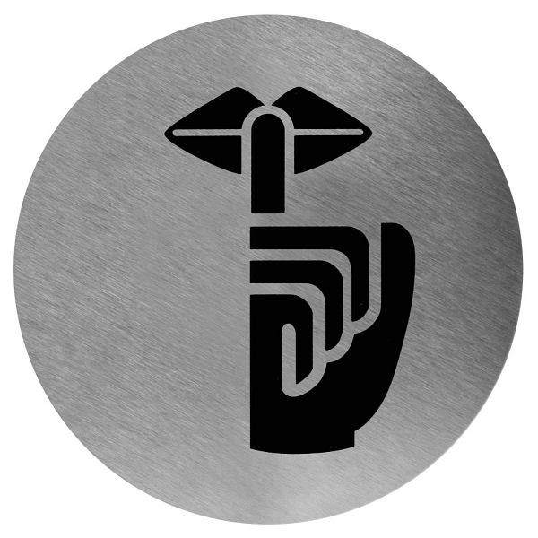 KEMMLIT Türsymbol Basic, Ruhe, Top-Qualität, Edelstahl, 252.418