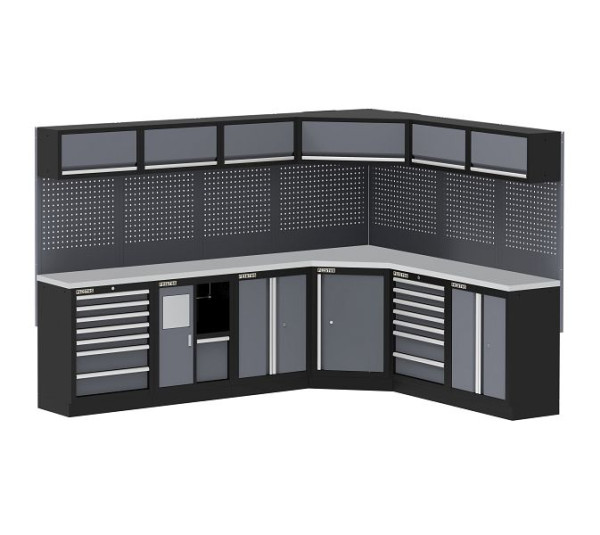 FEISTOS Werkstatteinrichtung Ferros 32E Schwarz, Grau, 46x291x200cm, FE9991105S