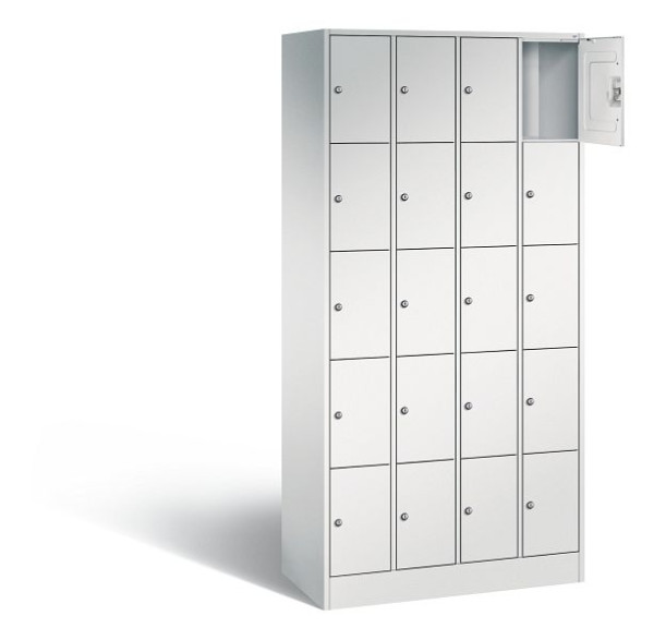 C+P Schließfachschrank Serie 8070, H1950xB900xT480mm, Farbe: Lichtgrau, 80700-40 S10001