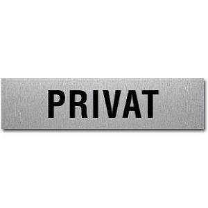 Moedel Piktogramm Privat, Edelstahl, selbstklebend, 160x40 mm, 57341
