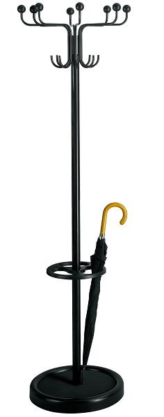 Kerkmann Garderobenständer Rondo, Ø 520, H 1760 mm, schwarz, 30608015