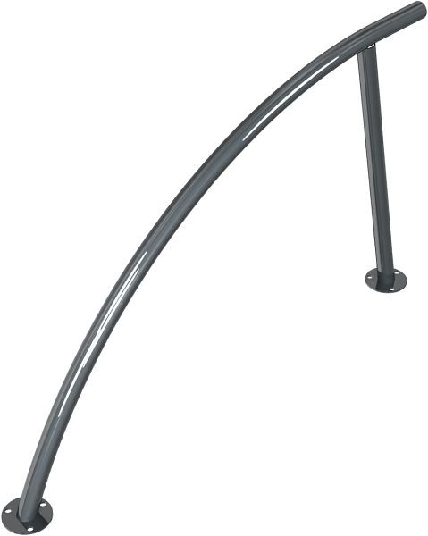 Schake Fahrradanlehnbügel, zum Aufdübeln, mit Bodenplatte, feuerverzinkt und beschichtet DB 703, 422_51B