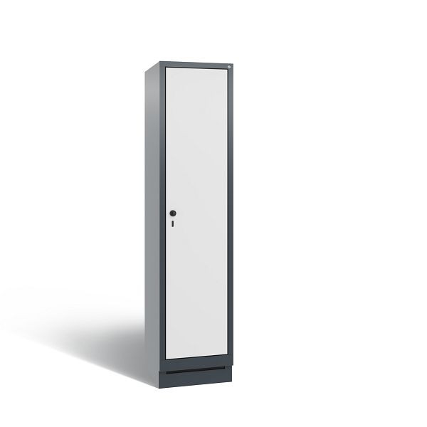 C+P Spind Evolo, 1 Abteil, H1800xB420xT500 mm, Anthrazit/HPL Weiß, 48020-12 S10512