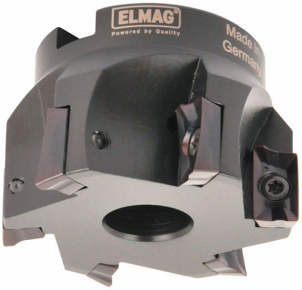ELMAG Eckfräser 90° Ø: 50mm, 5-Schneiden, Aufnahme 22mm, ohne Wendeplatten (APKT, APHX), 17211