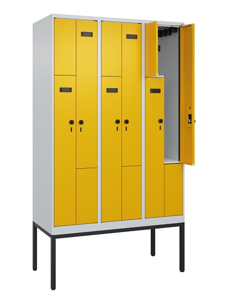 C+P Z-Spind Evolo PLUS, Gestell, 6 Fächer, 2120x1200x500mm, 7035/1004, Drehriegel, 0490337-326 S10001