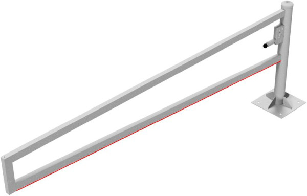 Schake Drehbare Wegesperre, selbsteinrastende Verriegelung 3,00m mit Profilzylinder, 4013_30ZP