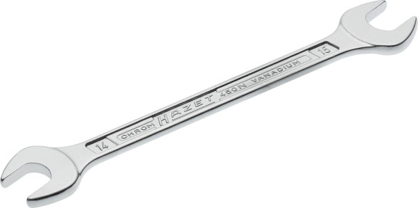 Hazet Doppel-Maulschlüssel, Außen-Sechskant Profil, 14 x 15 mm, 450N-14X15