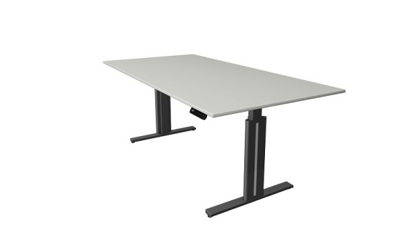 Kerkmann Sitz-/Stehtisch B 2000 x T 1000 mm, elektrisch höhenverstellbar von 720-1200 mm, Memory-Funktion, 4 Höhen, lichtgrau, 10324211