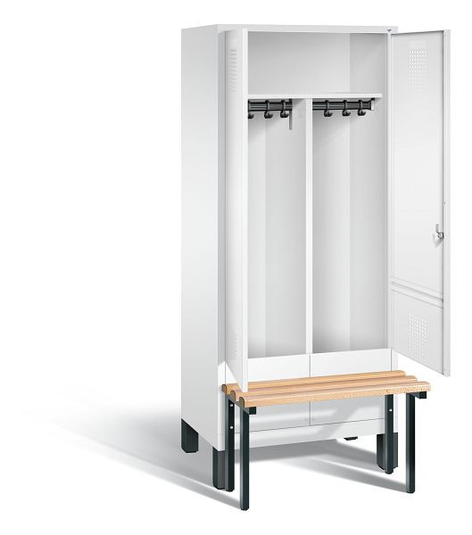 C+P Schwarz-Weiss-Spind Evolo, H1850xB810xT815mm, Farbe: Verkehrsweiß, 48032-22 S10087