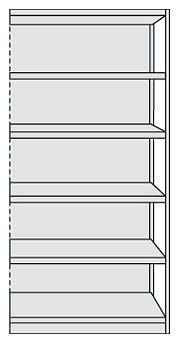 Kerkmann Büro-Komplett-Regal Progress 500, B 960 x T 300 x H 1900 mm, lichtgrau, 50946211