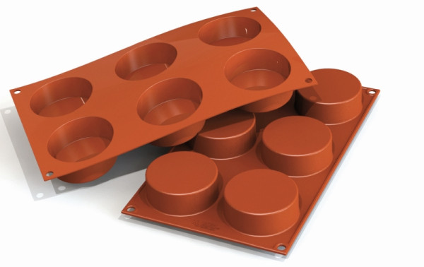 Schneider Silikon-Backform Zylinder Höhe 27mm, 6 x 103,5 ml, Ø 70 mm, 115230
