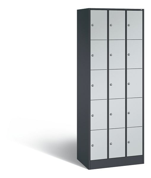 C+P Schließfachschrank Serie 8070, H1950xB680xT480 mm, Anthrazit/Grau, 80700-30 S10407