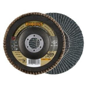 Rhodius TOPline LGZ F Lamellenschleifscheibe, Durchmesser [mm]: 125, Bohrung [mm]: 22.23, VE: 10 Stück, 205500