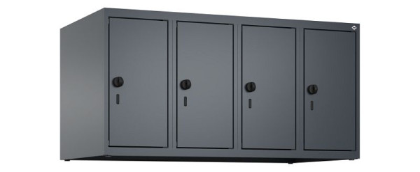 C+P Schrankaufsatz Classic PLUS, Aufsatzschrank, 7016/7016, Drehriegel, 500x1000x500mm, 4 Abteile, 080090-49 S10012